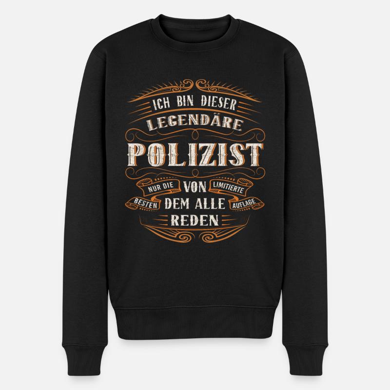Polizist ich bin dieser legendäre Polizei Ding - Männer Premium Bio Pullover - Schwarz