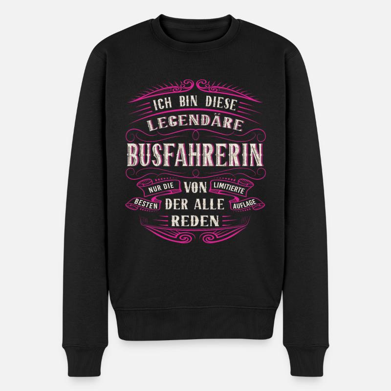 Busfahrerin ich bin dieser legendäre Busfahrer - Männer Premium Bio Pullover - Schwarz