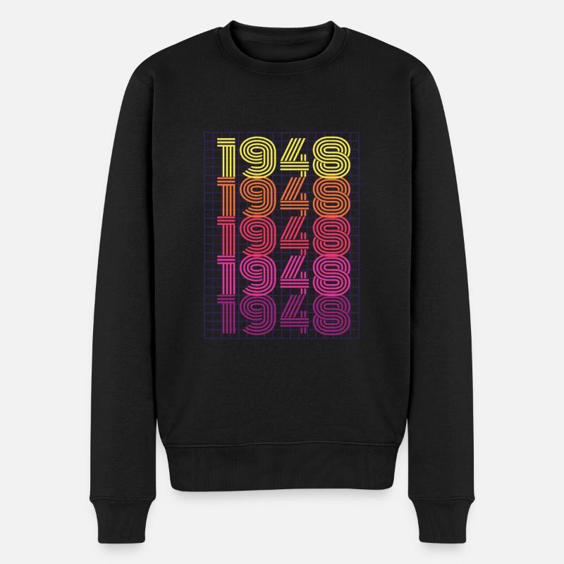 1948 Retro - Männer Premium Bio Pullover - Schwarz