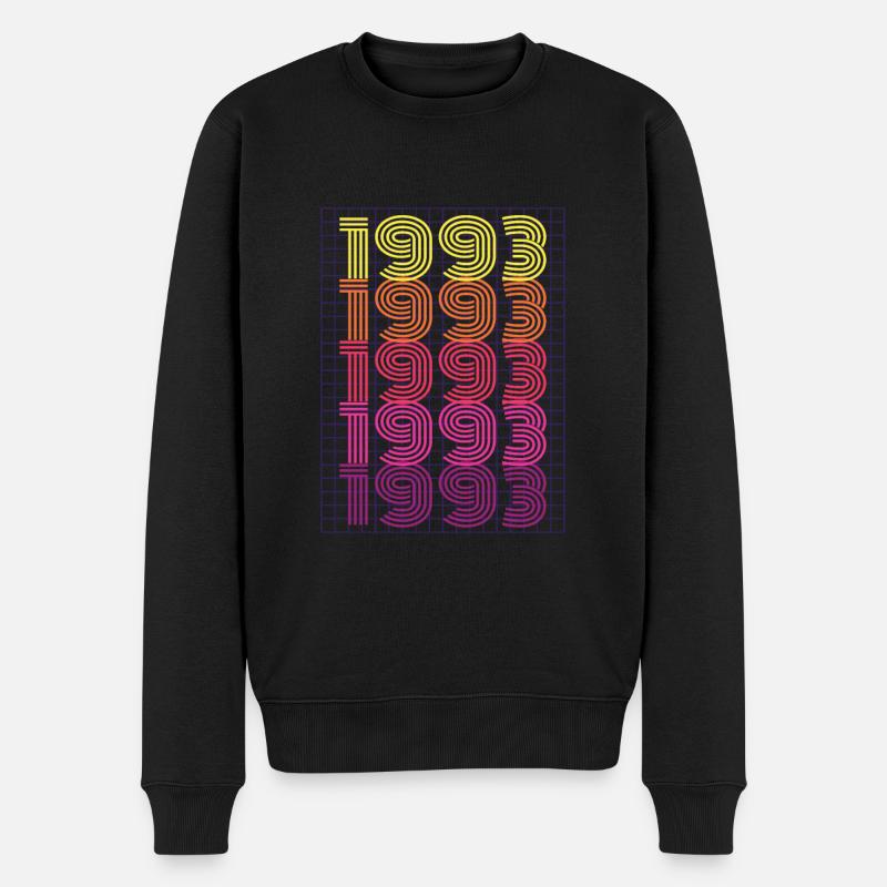 1993 Retro - Männer Premium Bio Pullover - Schwarz