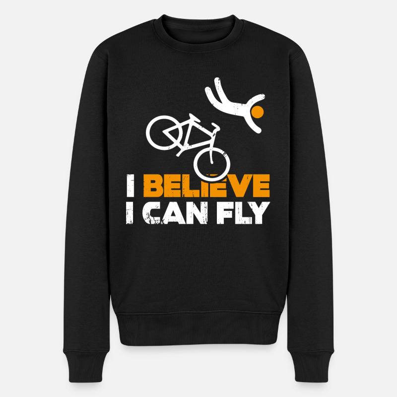 I believe i can fly vélo cyclisme humour cycliste - Pull Premium bio Homme - noir