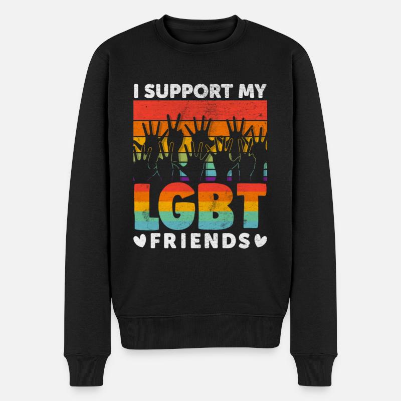 Amis LGBT - Pull Premium bio Homme - noir