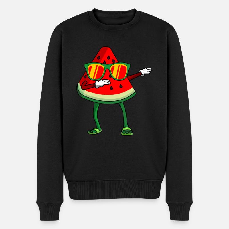 Pastèque Dabbing Fruits d’été - Pull Premium bio Homme - noir