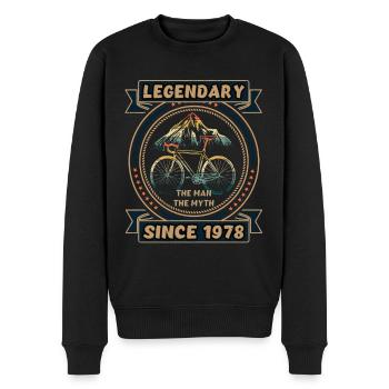Bicycle 1978 Cycling Road Bike Cyclist Birthday - Men's Premium Organic Jumper - black - Front - Nico (187cm)