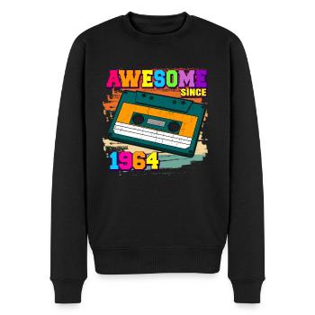 Awesome since 1964 Kassette 60er 58. Geburtstag - Männer Premium Bio Pullover - Schwarz - Vorne - Nico (187cm)