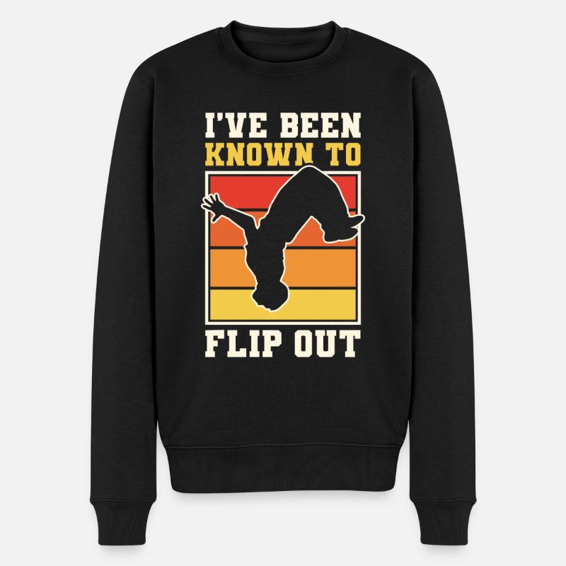 Parkour Freerunning Traceur - Männer Premium Bio Pullover - Schwarz