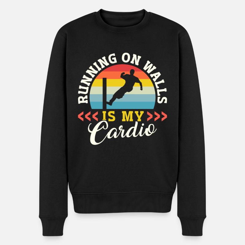 Parkour Freerunning Traceur - Männer Premium Bio Pullover - Schwarz