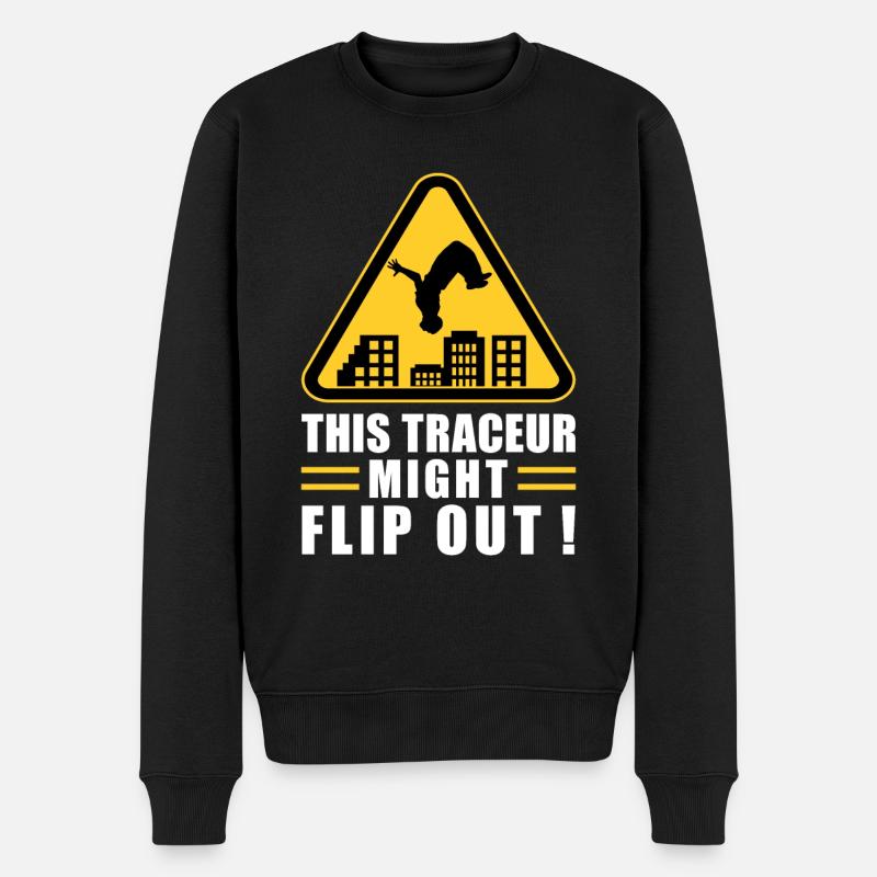 Parkour Freerunning Traceur - Männer Premium Bio Pullover - Schwarz