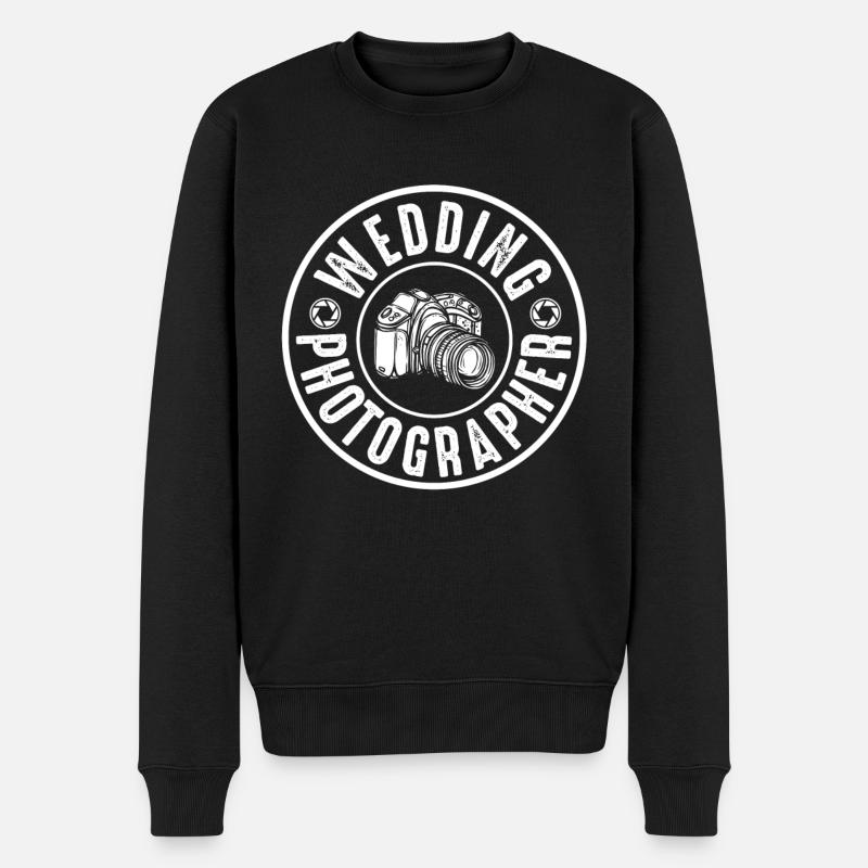 Photography Camera Lens - Männer Premium Bio Pullover - Schwarz