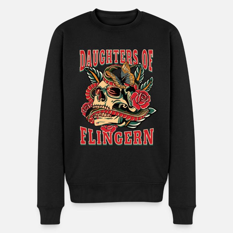 Düsseldorf daughters of Flingern - Männer Premium Bio Pullover - Schwarz