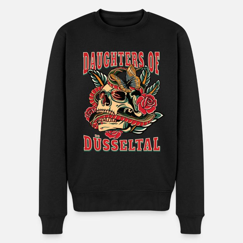 Düsseldorf daughters of Düsseltal - Männer Premium Bio Pullover - Schwarz