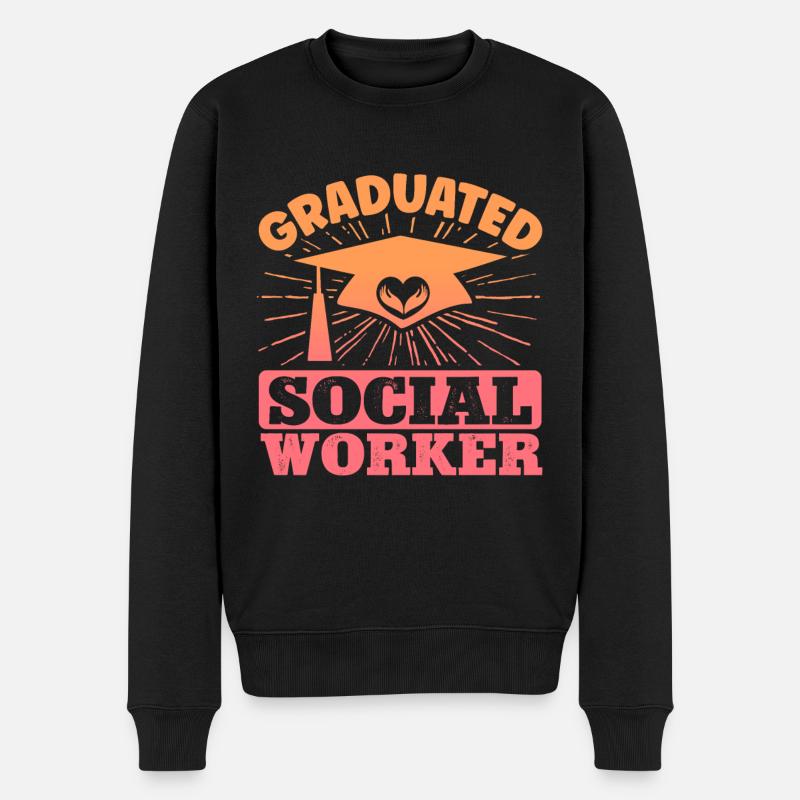 School Social Work Month - Männer Premium Bio Pullover - Schwarz