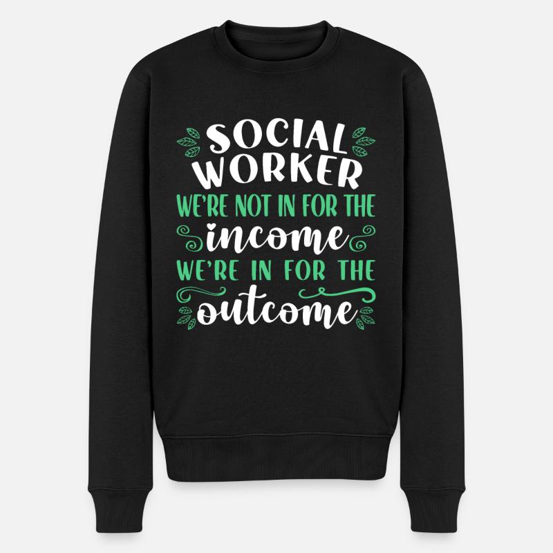 School Social Work Month Social - Männer Premium Bio Pullover - Schwarz