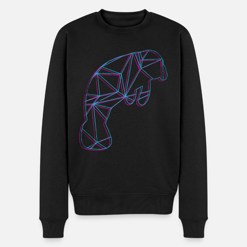 Lamantin polygonal - Pull Premium bio Homme - noir