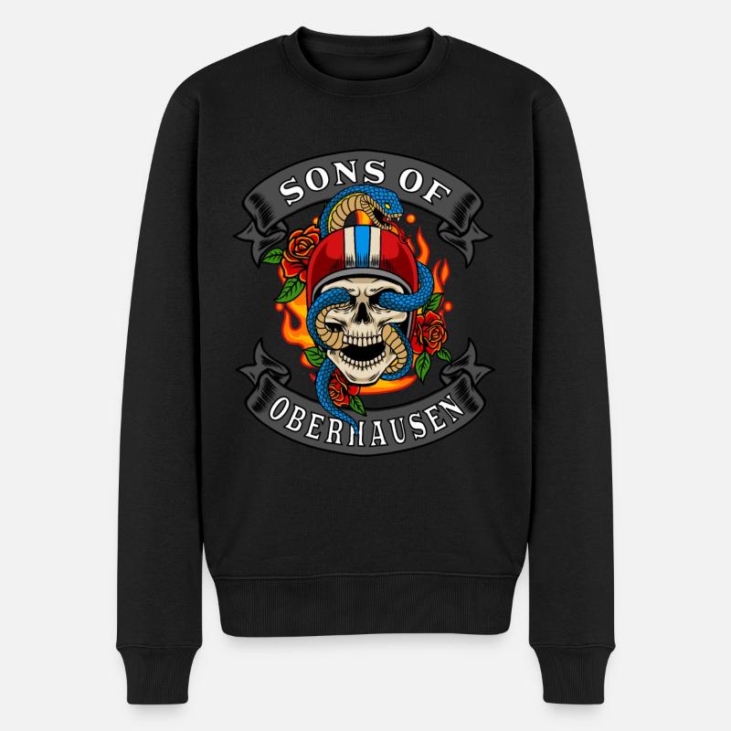 Oberhausen Biker Gift fils d’Oberhausen - Pull Premium bio Homme - noir