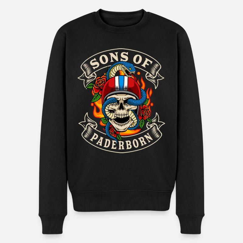 Paderborn Biker Geschenk sons of Paderborn Heimat - Männer Premium Bio Pullover - Schwarz