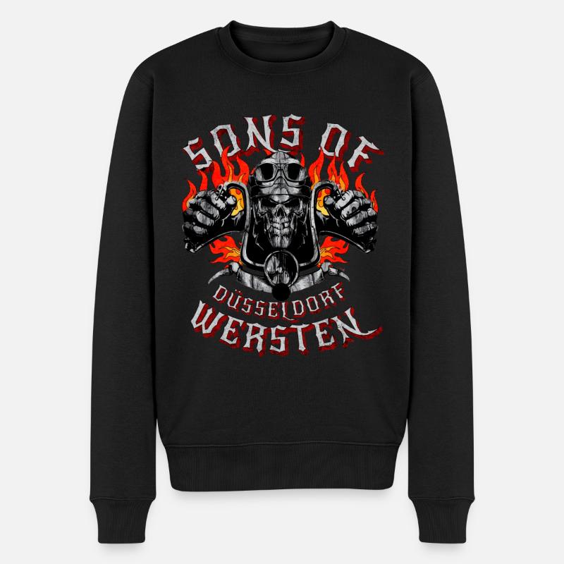 Düsseldorf sons of Wersten - Männer Premium Bio Pullover - Schwarz
