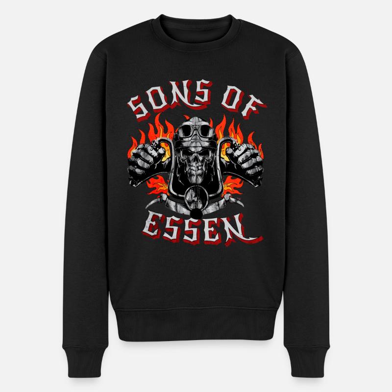Essen Biker Geschenk sons of Essen - Männer Premium Bio Pullover - Schwarz