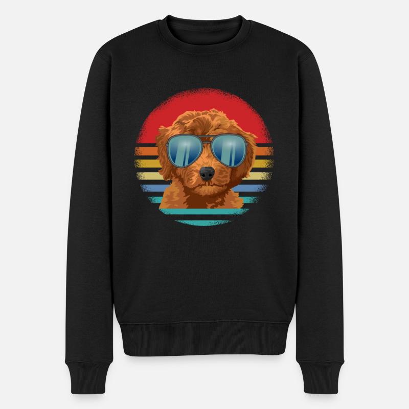 goldendoodle Hund - Männer Premium Bio Pullover - Schwarz
