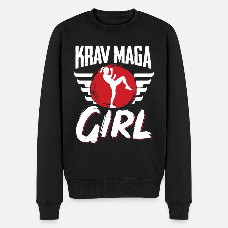 Krav Maga Apparel Israeli Self - Männer Premium Bio Pullover - Schwarz