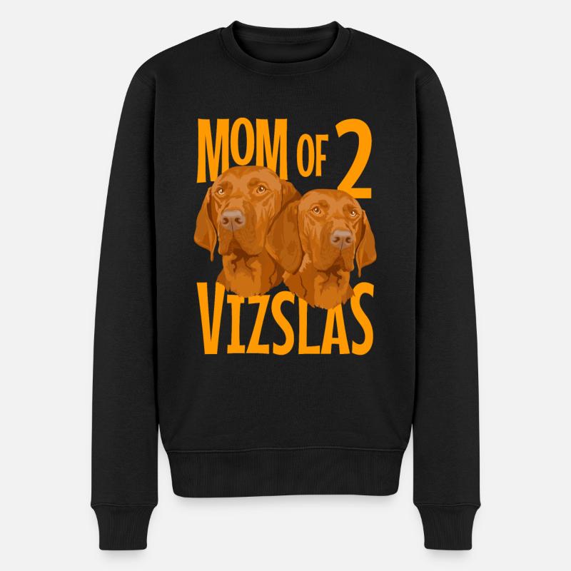 Magyar Vizsla mom Ungarischer Vorstehhund - Männer Premium Bio Pullover - Schwarz