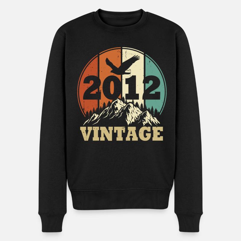 Jahrgang 2012 - Männer Premium Bio Pullover - Schwarz