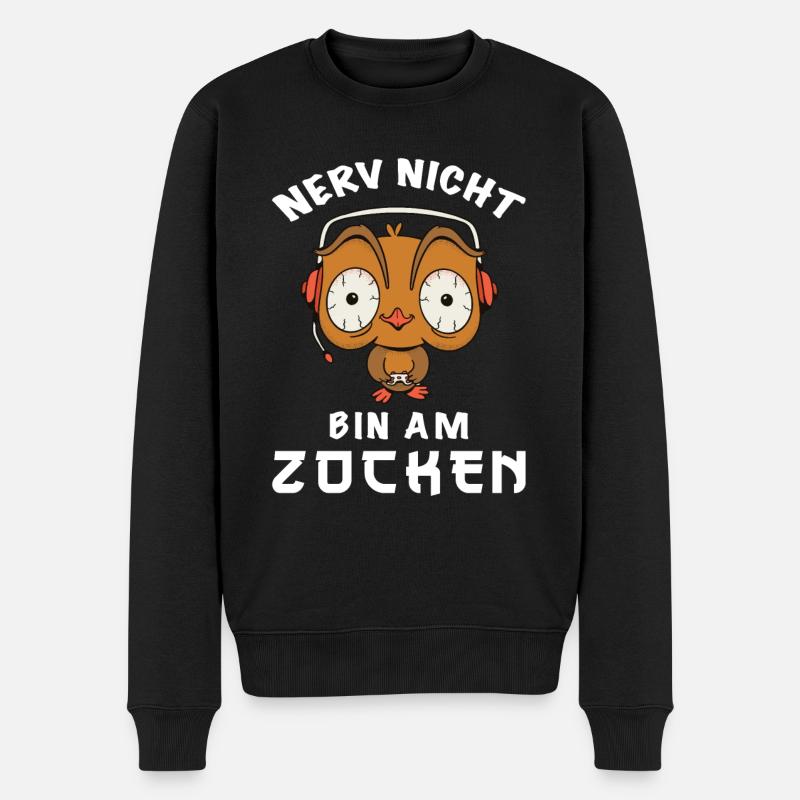 Gaming Zocken Gamer - Männer Premium Bio Pullover - Schwarz