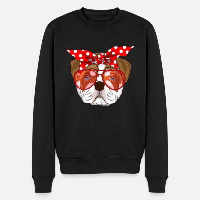 Bandana bouledogue anglais - Pull Premium bio Homme - noir