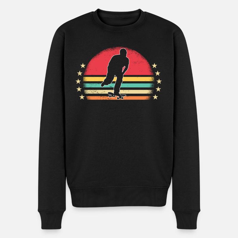 Skaters Skate Skateboarding Skateboard - Männer Premium Bio Pullover - Schwarz