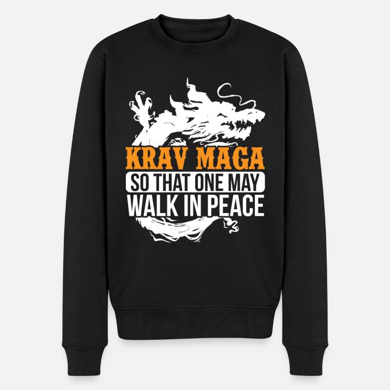 Krav Maga Apparel Israélien Self - Pull Premium bio Homme - noir