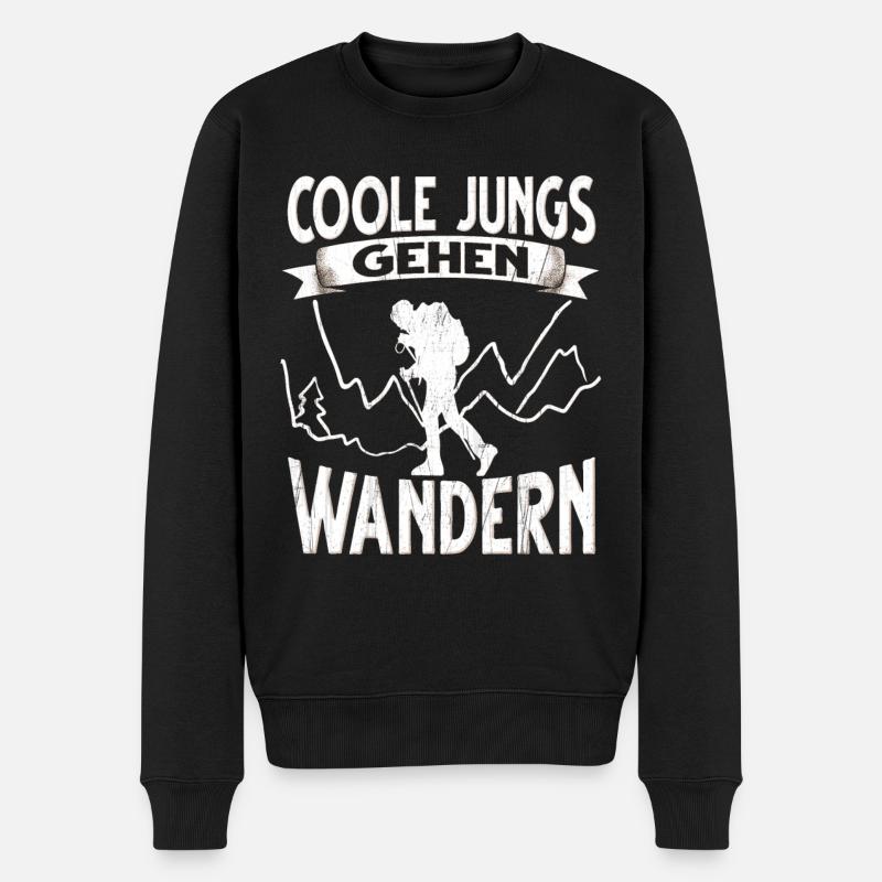 Mir Reichts Ich Geh Wandern Wanderer Alpen - Männer Premium Bio Pullover - Schwarz