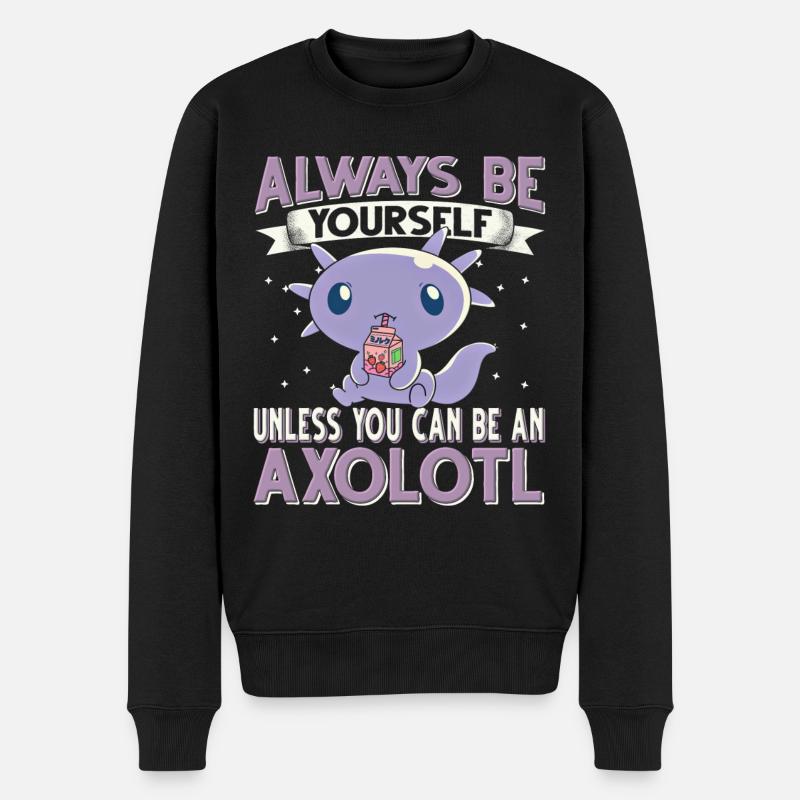 Axolotl - Pull Premium bio Homme - noir