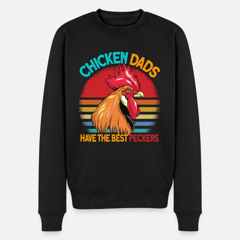 Poulets - Pull Premium bio Homme - noir