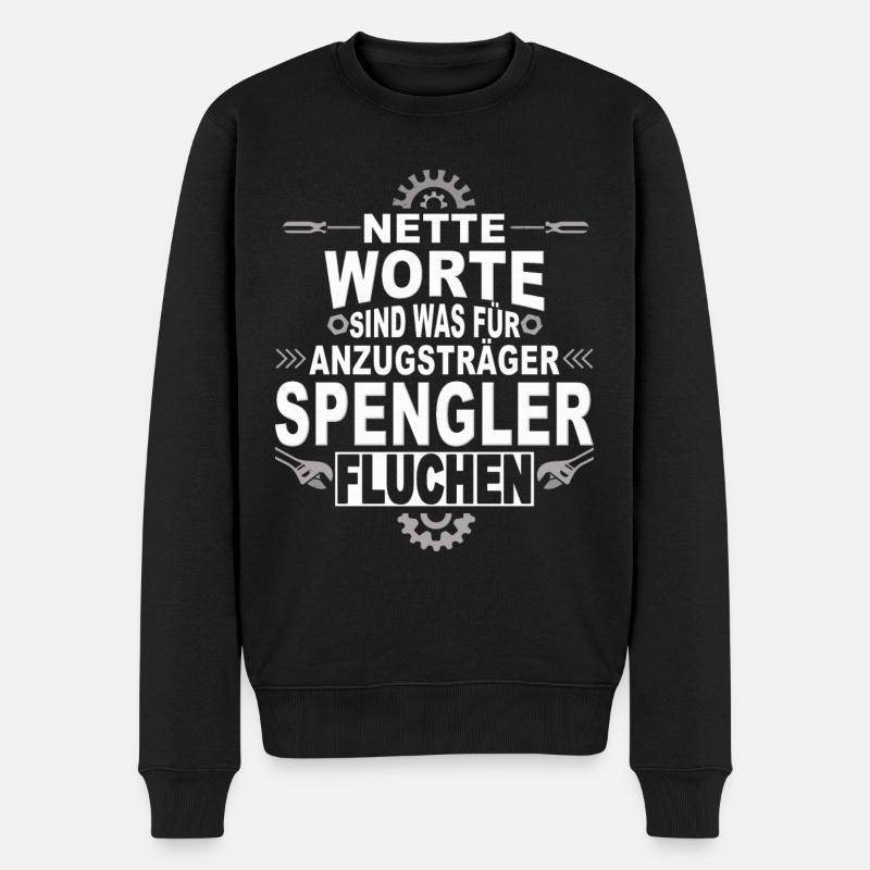 Dachdecker Handwerker Spengler - Männer Premium Bio Pullover - Schwarz