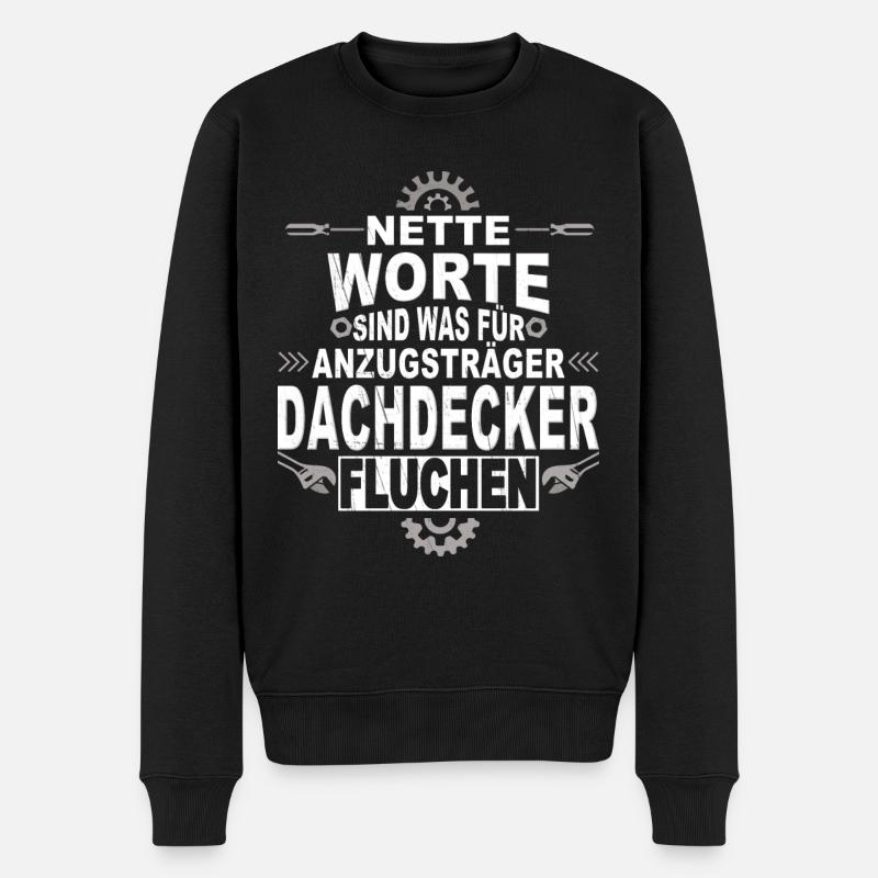 Dachdecker Handwerker Spengler - Männer Premium Bio Pullover - Schwarz