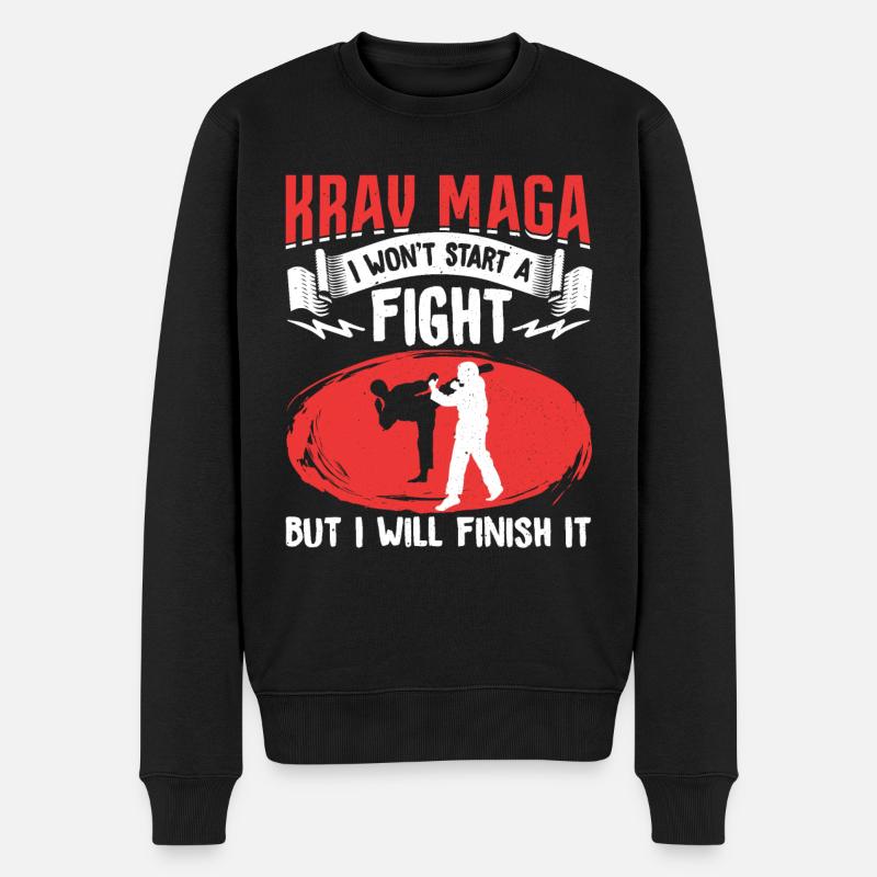Krav Maga Apparel Israélien Self - Pull Premium bio Homme - noir