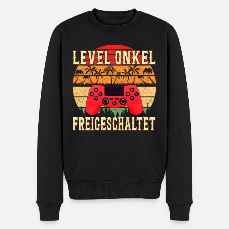 Onkel Pate Ankündigung Schwangerschaft Verkünden - Männer Premium Bio Pullover - Schwarz