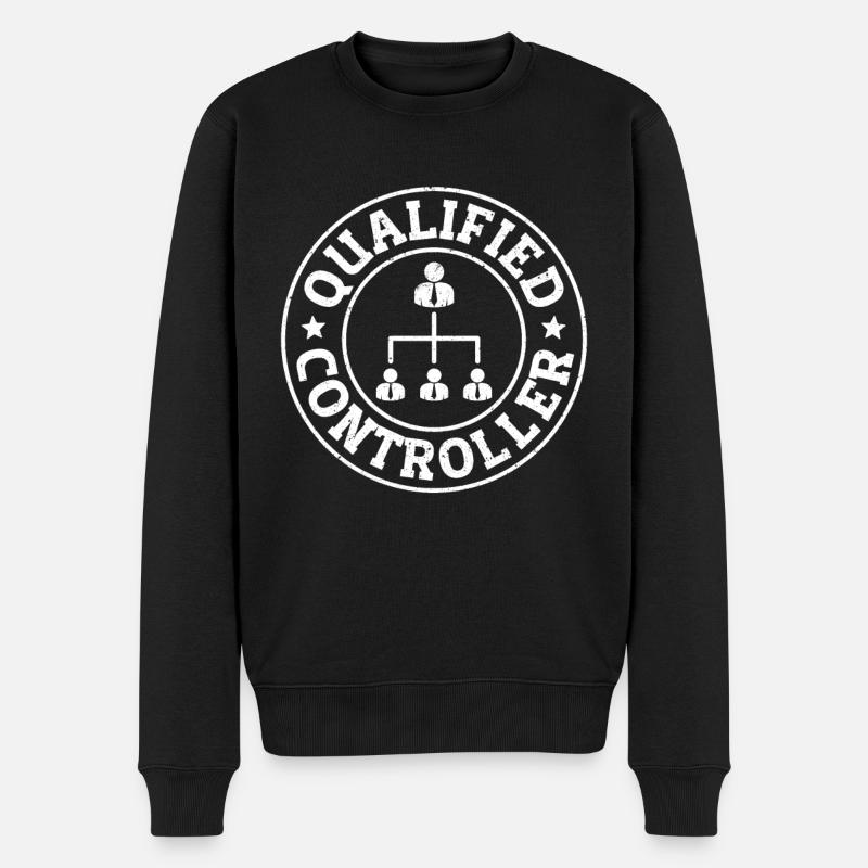 Leadership Controller - Männer Premium Bio Pullover - Schwarz