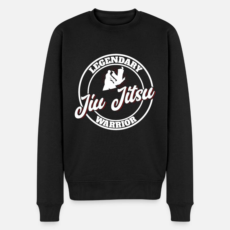 Brazilian Jiu Jitsu MMA Bjj Hugger - Männer Premium Bio Pullover - Schwarz