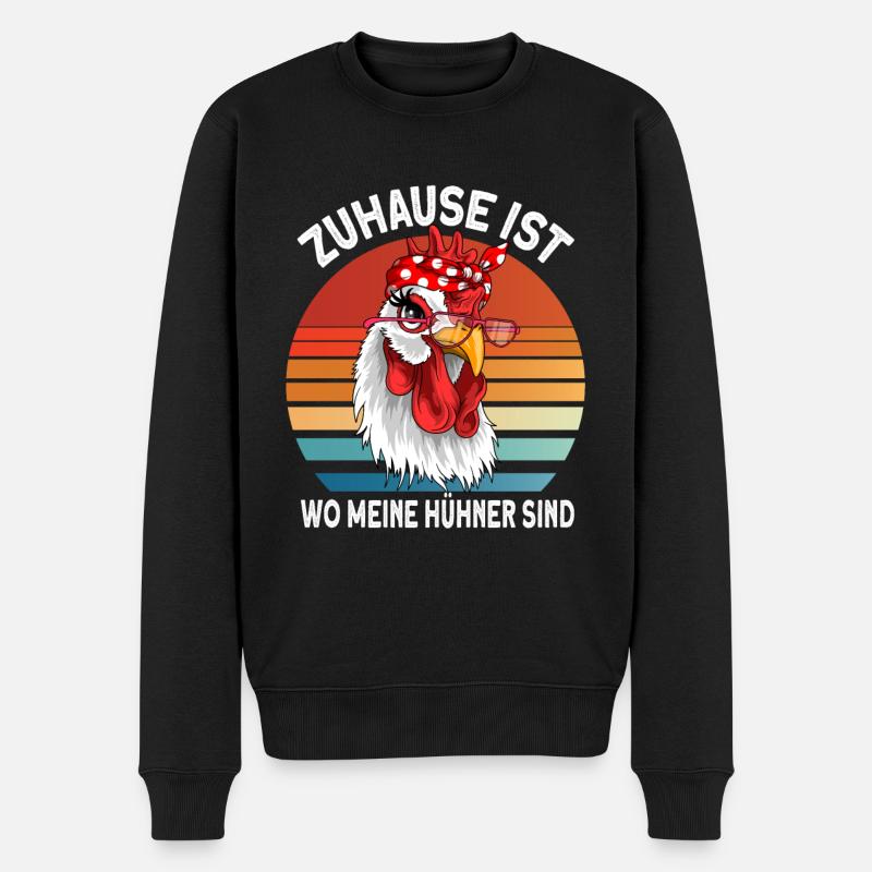 huhn landwirte hühnerbauer Hühner Hühnerhof - Männer Premium Bio Pullover - Schwarz