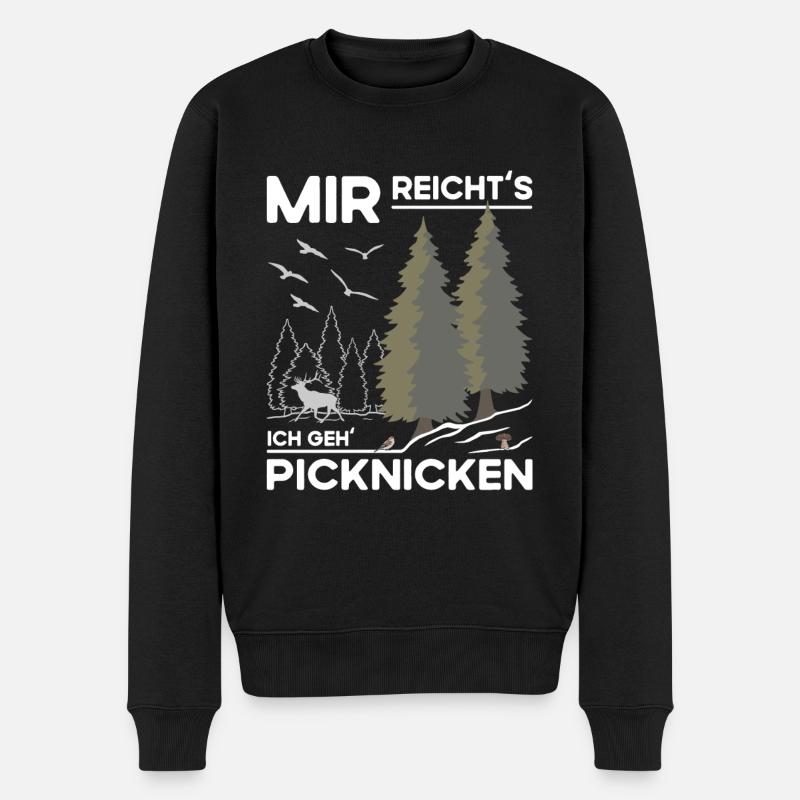 Picknicken - Männer Premium Bio Pullover - Schwarz