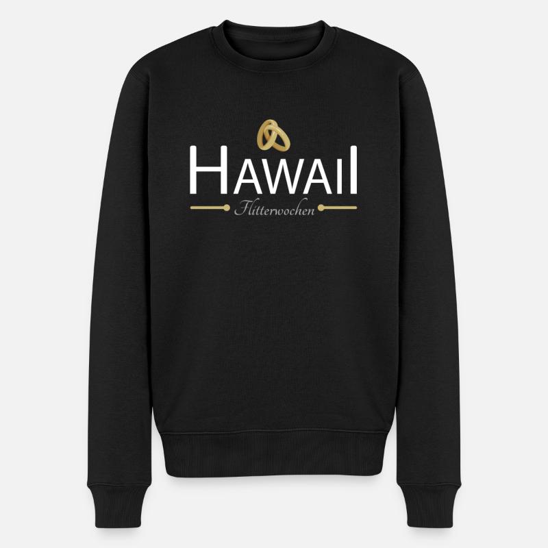 Flitterwochen Hawaii - Männer Premium Bio Pullover - Schwarz