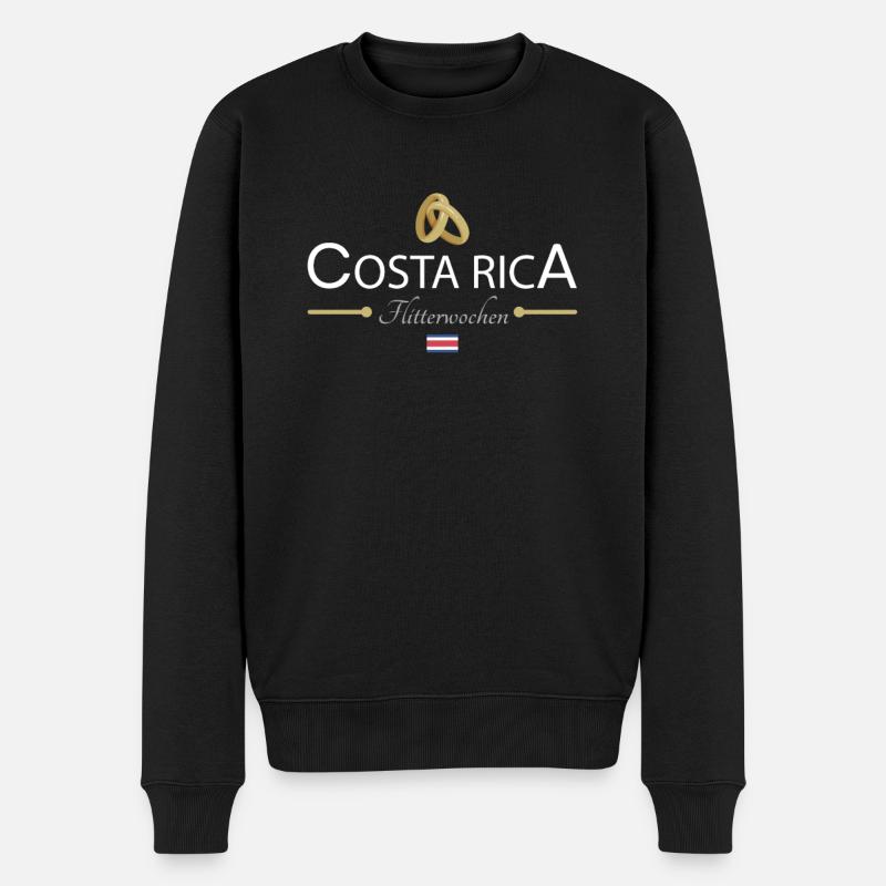 Flitterwochen Costa Rica - Männer Premium Bio Pullover - Schwarz