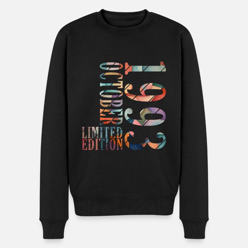 Octobre 1993 Anniversaire Octobre 1993 Octobre - Pull Premium bio Homme - noir