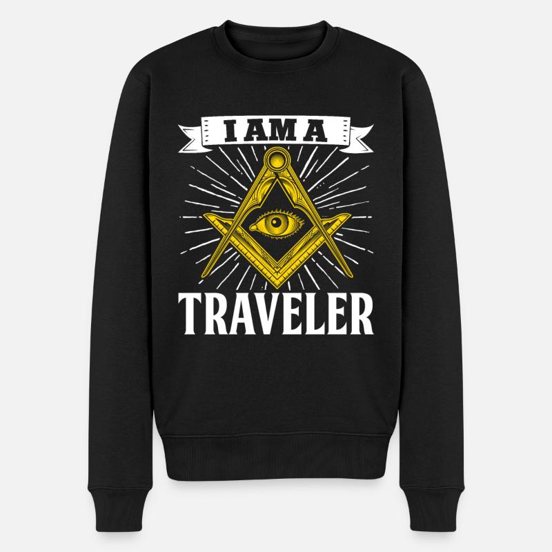 Masonic Freemasonry Fraternal - Männer Premium Bio Pullover - Schwarz