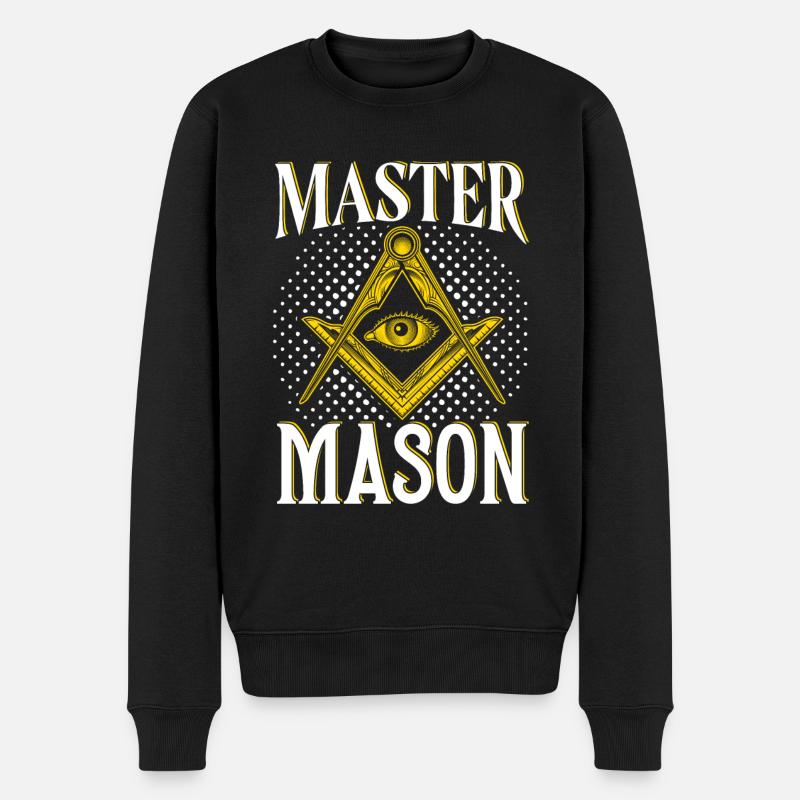 Masonic Freemasonry Fraternal - Männer Premium Bio Pullover - Schwarz