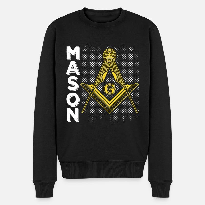 Masonic Freemasonry Fraternal - Männer Premium Bio Pullover - Schwarz