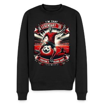 Legendärer 1950er Jahrgang Fussball Geschenk - Männer Premium Bio Pullover - Schwarz - Vorne - Nico (187cm)