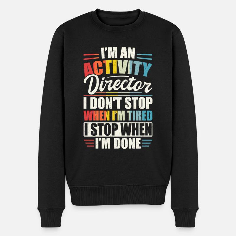 Activity Director Appreciation - Männer Premium Bio Pullover - Schwarz