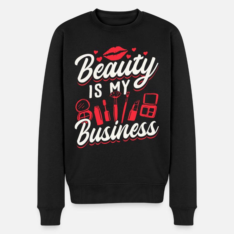 Makeup Artist Beautician & - Männer Premium Bio Pullover - Schwarz